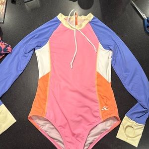 Hobie rashguard swimsuit ~ size 10